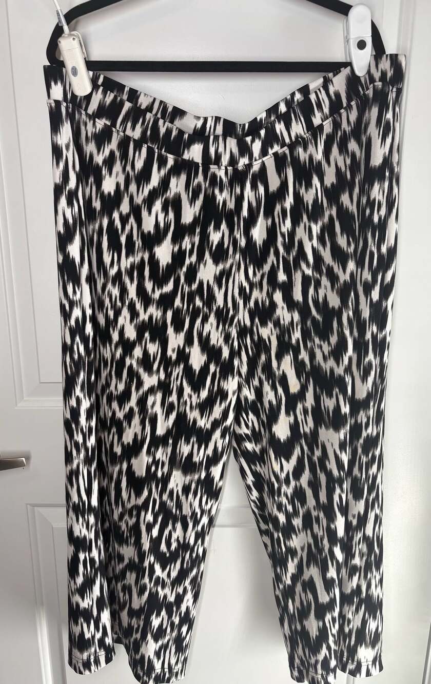 Chico's Travelers Collection Pants Size 4 (20/22) Print